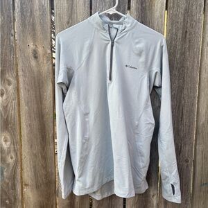 Columbia Light Blue Gray Women's Long Sleeve Quarter-Zip Pullover